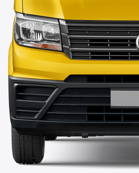 Download Panel Van Mockup - Front View in Vehicle Mockups on Yellow Images Object Mockups