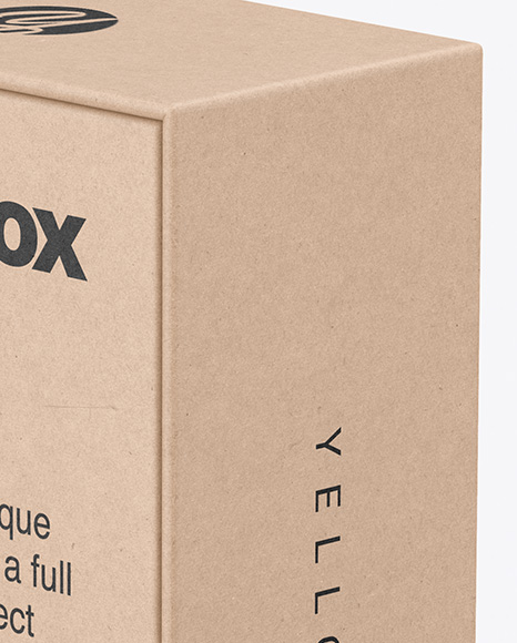 Download Kraft Box Mockup In Box Mockups On Yellow Images Object Mockups