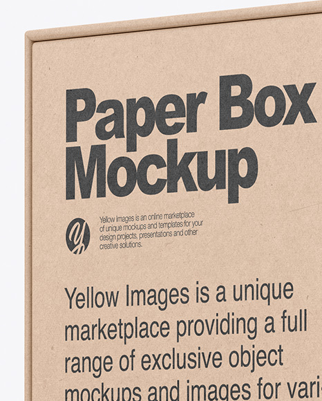 Kraft Box Mockup In Box Mockups On Yellow Images Object Mockups