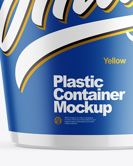 Download Glossy Plastic Cup Mockup In Cup Bowl Mockups On Yellow Images Object Mockups PSD Mockup Templates