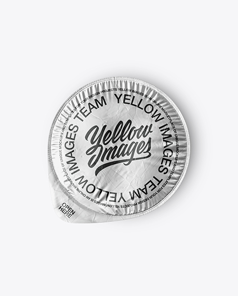 Glossy Plastic Cup with Foil Lid Mockup PSD #1