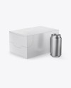 Box with Can Mockup