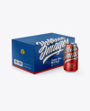 Box with Can Mockup