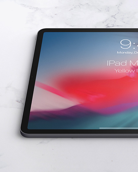 Apple Ipad Pro 2018 12 9 Mockup In Device Mockups On Yellow Images Object Mockups