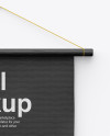 Fabric Scroll Mockup w/ Wooden Handles