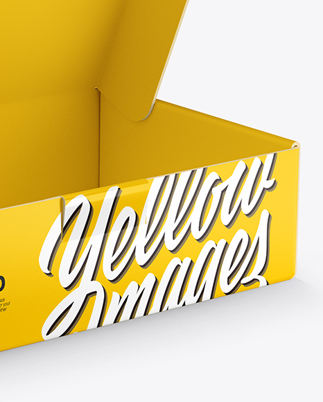 Glossy Paper Box Mockup in Box Mockups on Yellow Images Object Mockups