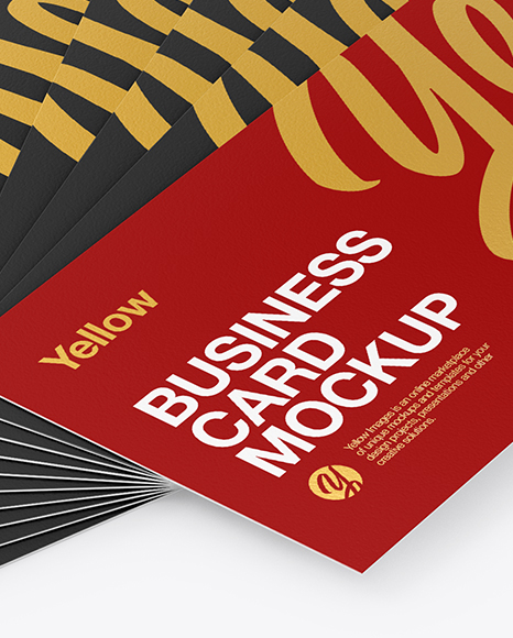 Stack of Business Cards Mockup PSD #1