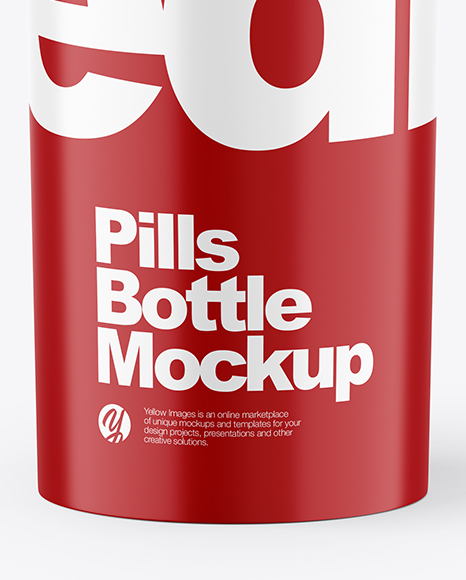 Matte Pills Bottle Mockup In Bottle Mockups On Yellow Images Object Mockups