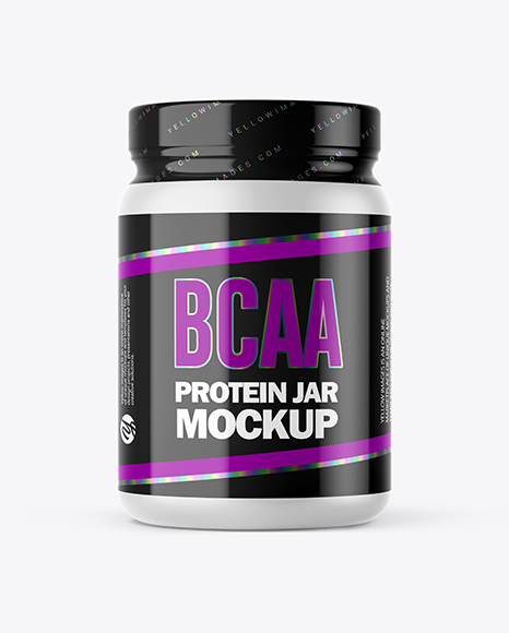 Plastic Protein Jar Mockup PSD #2