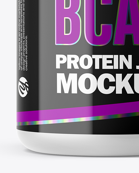 Plastic Protein Jar Mockup PSD #6