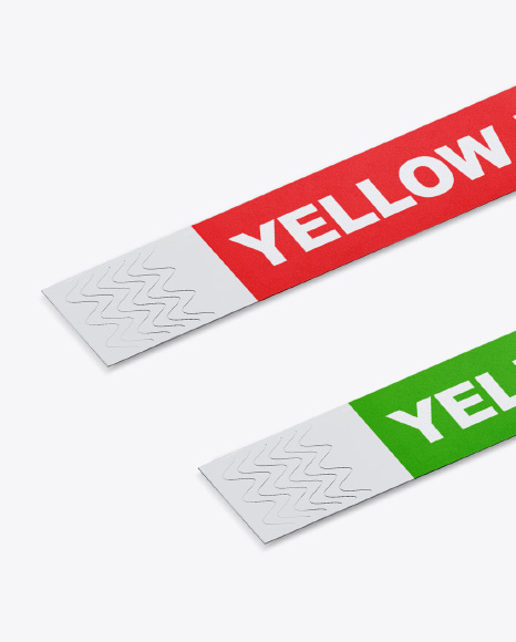 Event Wristbands Mockup In Object Mockups On Yellow Images Object Mockups