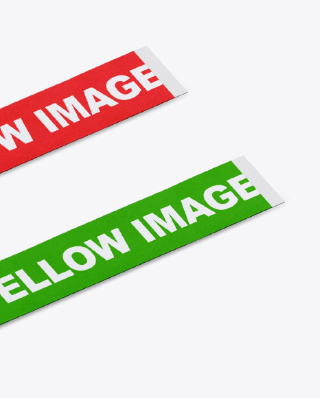 Event Wristbands Mockup In Object Mockups On Yellow Images Object Mockups