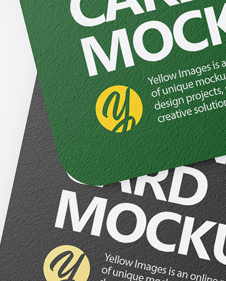 Textured Business Cards Mockup PSD #6