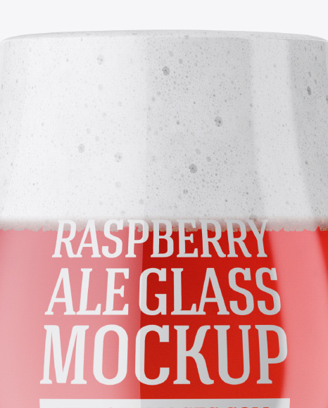 Download Tulip Glass With Raspberry Ale Mockup In Cup Bowl Mockups On Yellow Images Object Mockups PSD Mockup Templates