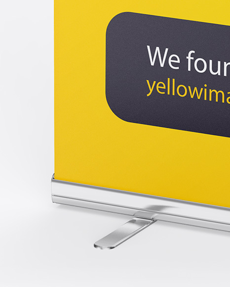 Glossy Roll up Banner Mockup PSD #7
