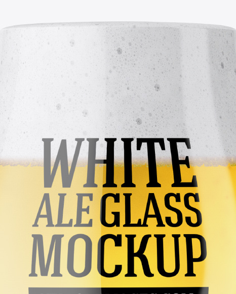 Download Tulip Glass With White Ale Mockup In Cup Bowl Mockups On Yellow Images Object Mockups Yellowimages Mockups