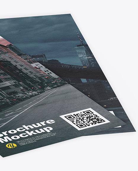 Two Textured Brochures Mockup PSD #1