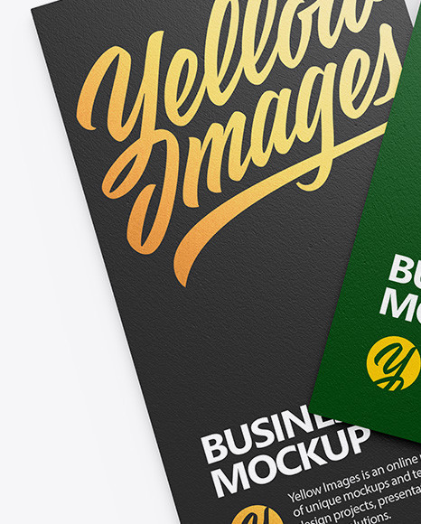 Textured Business Cards Mockup PSD #2
