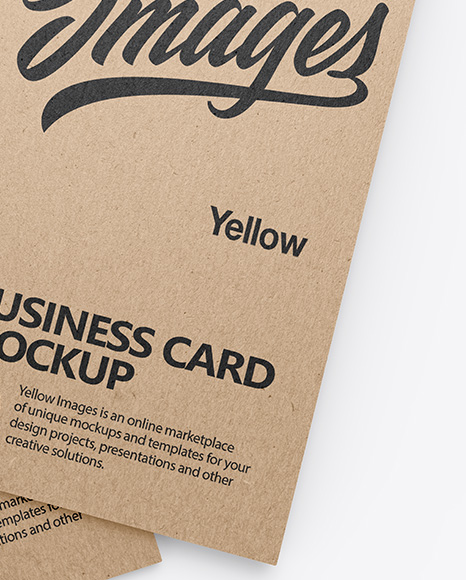 Kraft Business Cards Mockup PSD #1