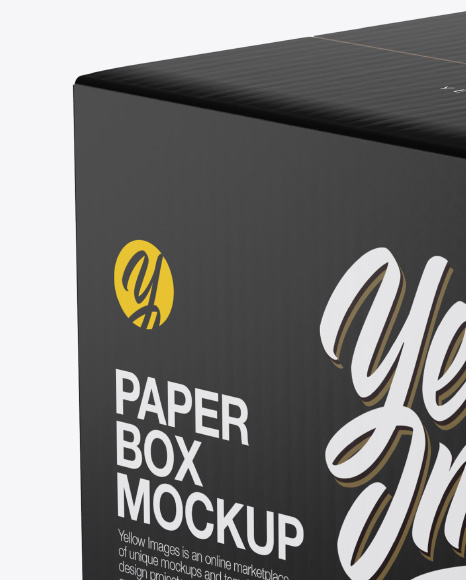 Paper Box Mockup In Box Mockups On Yellow Images Object Mockups