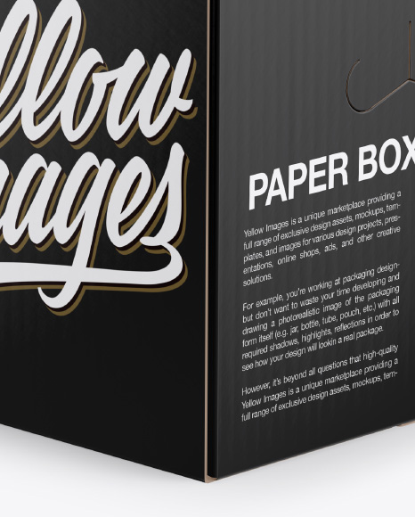 Download Paper Box Mockup In Box Mockups On Yellow Images Object Mockups