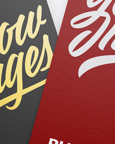 Paper Business Cards Mockup PSD #6