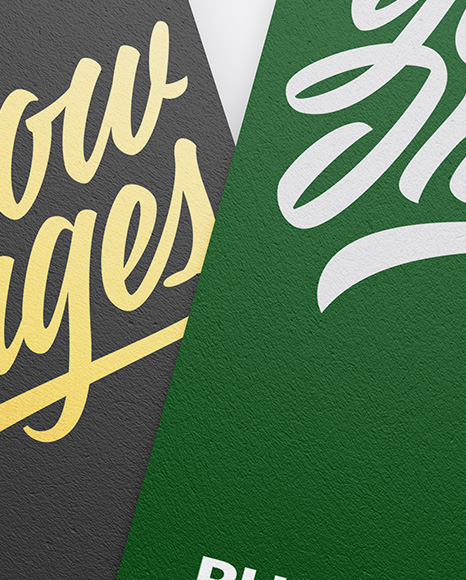 Textured Business Cards Mockup PSD #6