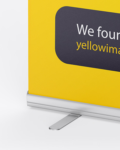 Matte Roll up Banner Mockup PSD #1