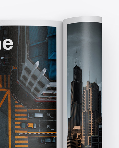 Textured A4 Magazine Mockup PSD #1