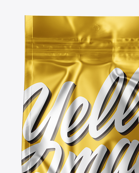 Download Matte Metallic Food Bag Mockup In Bag Sack Mockups On Yellow Images Object Mockups Yellowimages Mockups