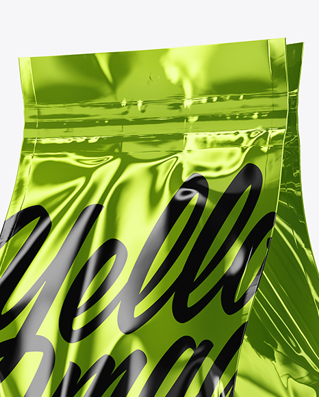 Metallic Food Bag Mockup PSD #2