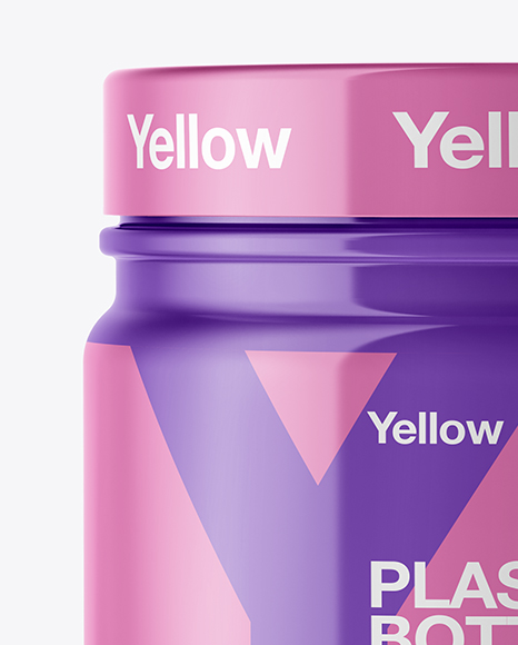 Glossy Bottle with Shrink Sleeve Mockup PSD #6