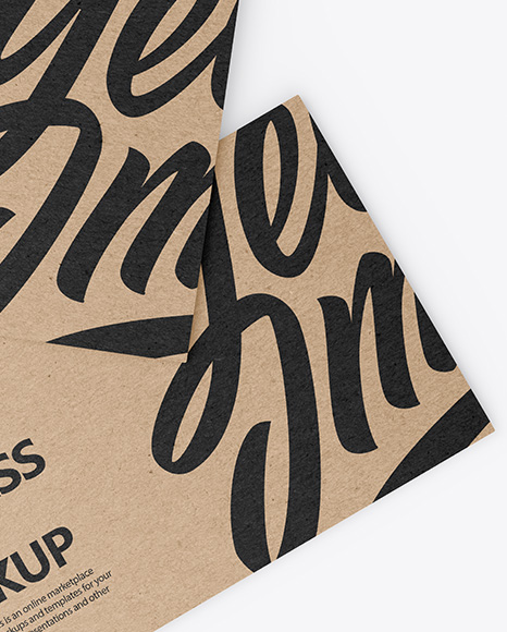 Kraft Business Cards Mockup PSD #1