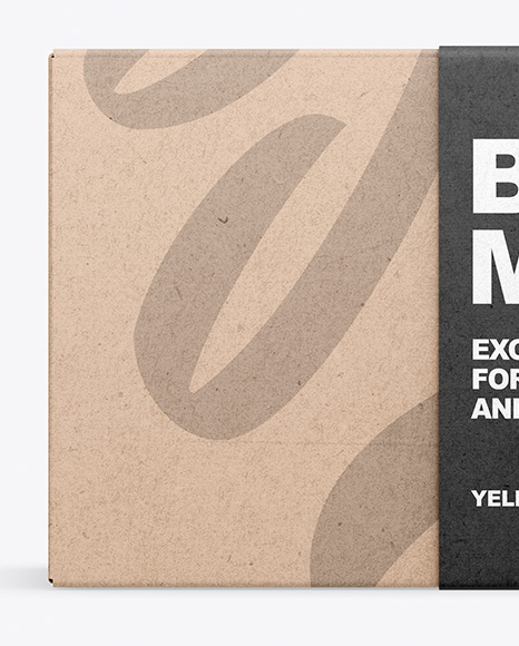 Kraft Box Mockup PSD #2