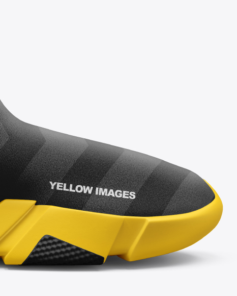 Sneaker Mockup In Apparel Mockups On Yellow Images Object Mockups