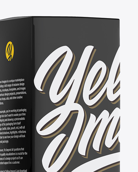 Blue Glass Dropper Bottle w  Box Mockup PSD #1