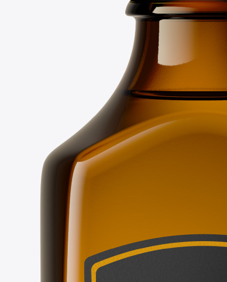 Amber Glass Bottle Mockup PSD #5