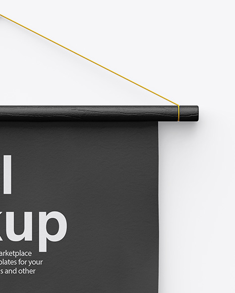 Scroll Mockup w  Wooden Handles PSD #5