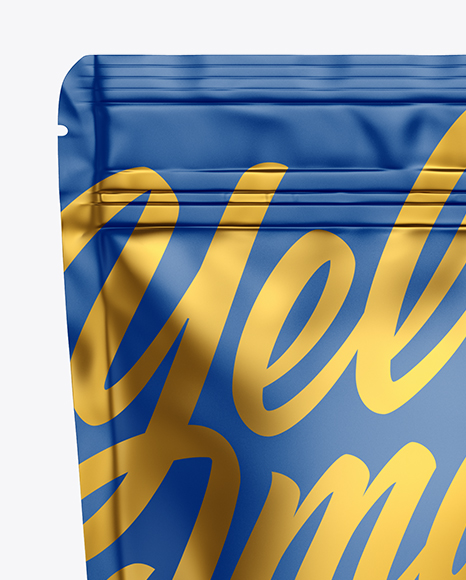 Matte Stand Up Pouch W  Zipper Mockup PSD #1