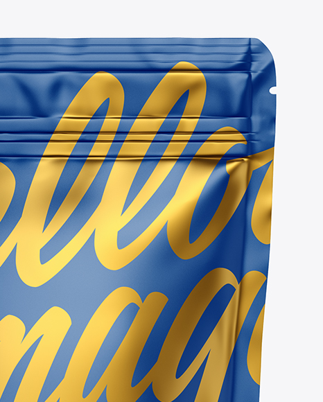 Matte Stand Up Pouch W  Zipper Mockup PSD #6