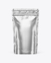 Metallic Stand Up Pouch W/ Zipper Mockup