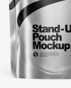 Metallic Stand Up Pouch W/ Zipper Mockup