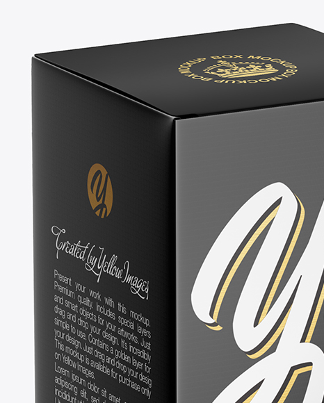 Paper Box W Glossy Tube Mockup Packaging