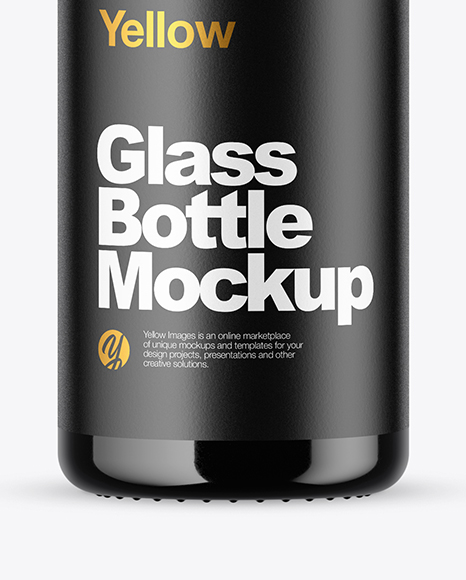 Amber Glass Bottle Mockup PSD #4