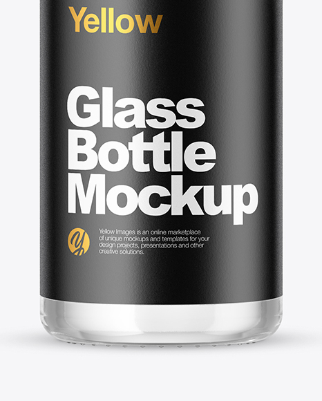 Clear Glass Bottle Mockup PSD #4