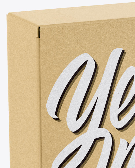 Kraft Box Mockup PSD #2