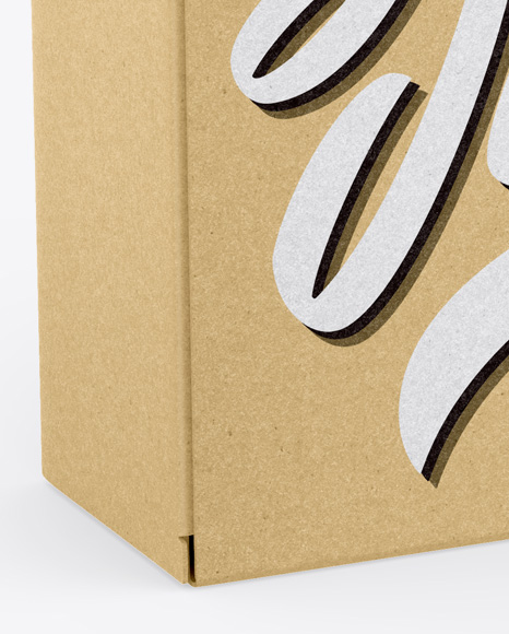 Kraft Box Mockup PSD #1