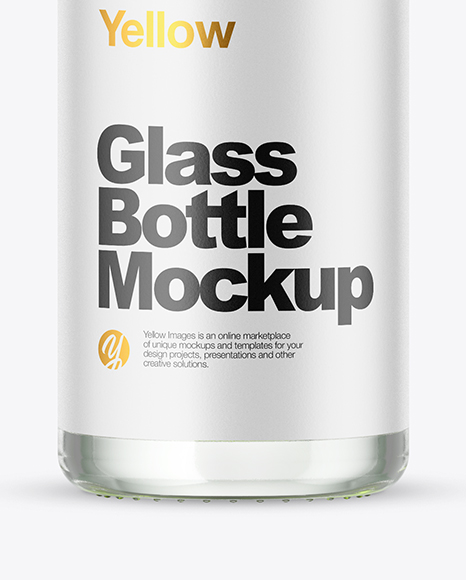 Clear Glass Bottle Mockup PSD #4