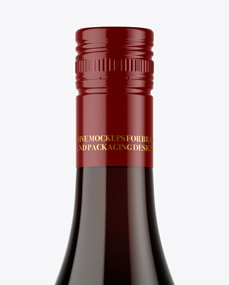 Clear Glass Red Wine Bottle Mockup In Bottle Mockups On Yellow Images Object Mockups