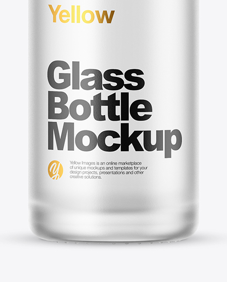 Frosted Glass Bottle Mockup PSD #4